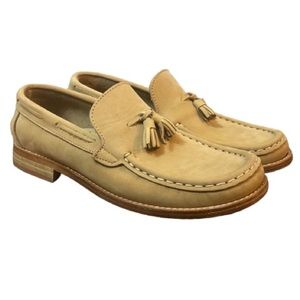 Kenneth Cole Demi More Sand Nubuck Tassel Loafer Shoes Size 7.5
